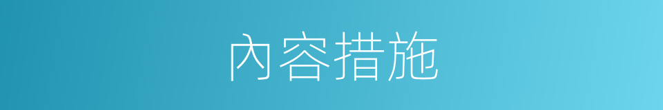 內容措施的同義詞