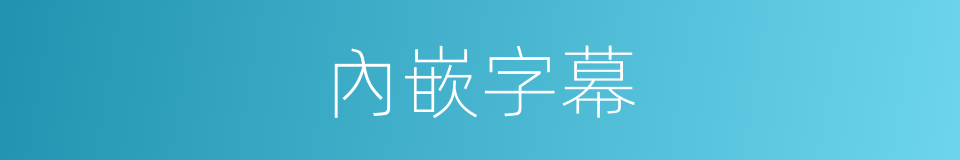 內嵌字幕的同義詞