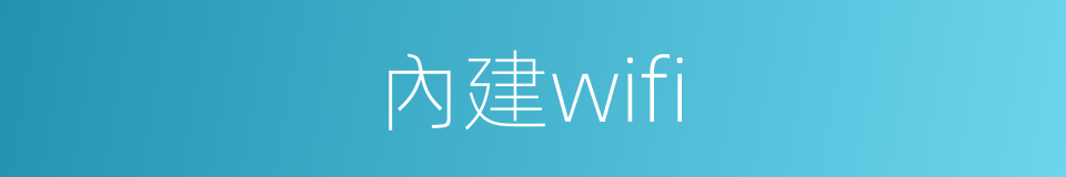 內建wifi的同義詞