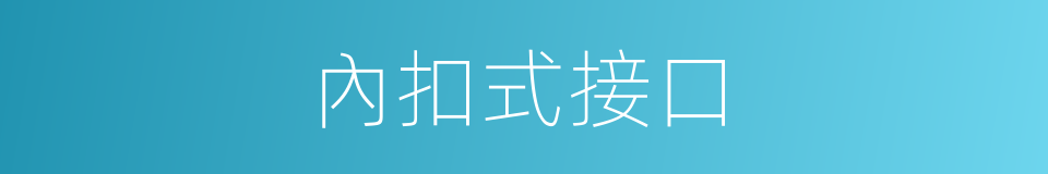 內扣式接口的同義詞