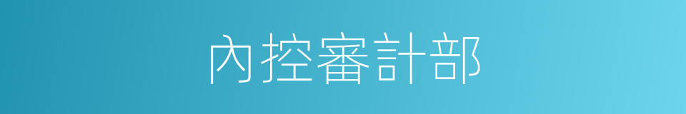 內控審計部的同義詞