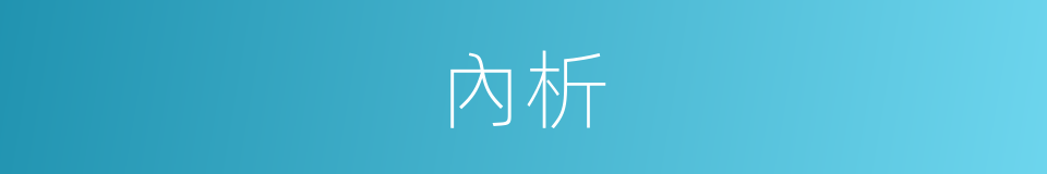 內析的同義詞
