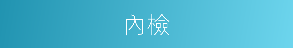 內檢的同義詞