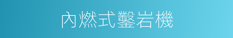 內燃式鑿岩機的同義詞