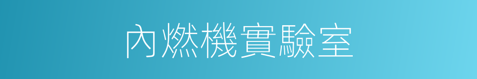 內燃機實驗室的同義詞