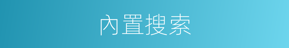 內置搜索的同義詞