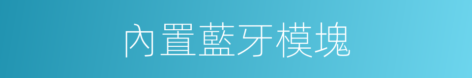 內置藍牙模塊的同義詞