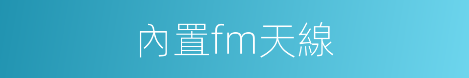 內置fm天線的同義詞