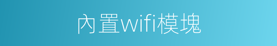 內置wifi模塊的同義詞