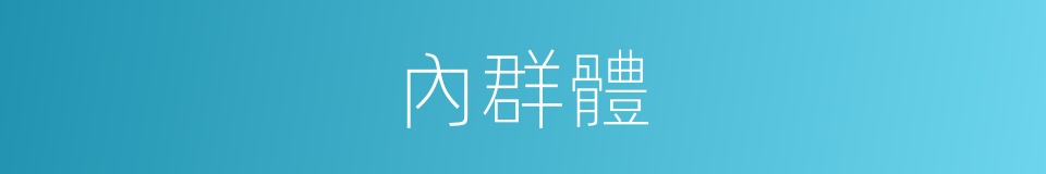 內群體的意思