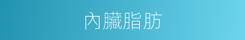 內臟脂肪的同義詞