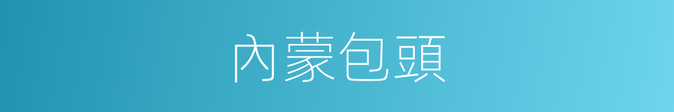 內蒙包頭的同義詞
