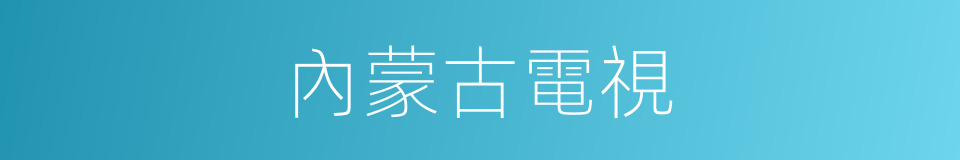 內蒙古電視的同義詞