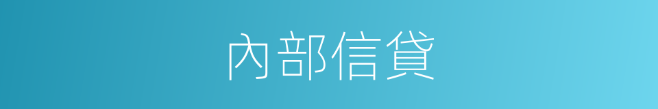 內部信貸的同義詞