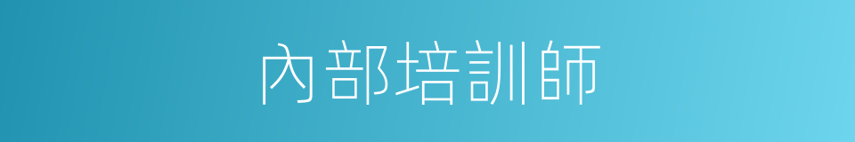 內部培訓師的同義詞