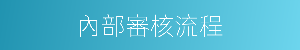 內部審核流程的同義詞