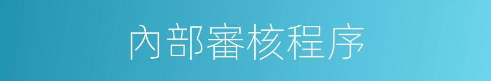 內部審核程序的同義詞