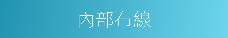 內部布線的同義詞