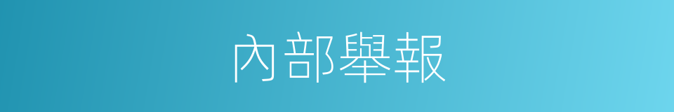 內部舉報的同義詞
