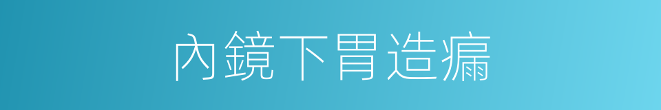 內鏡下胃造瘺的同義詞