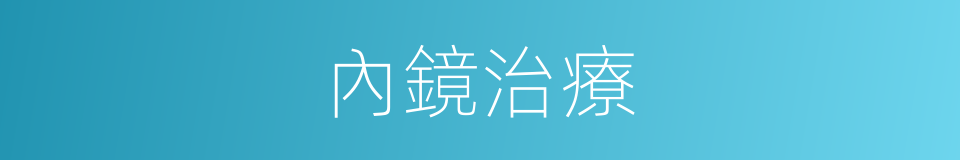 內鏡治療的同義詞