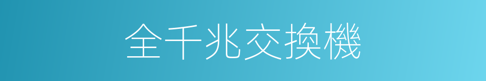 全千兆交換機的同義詞