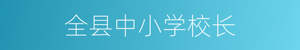 全县中小学校长的同义词