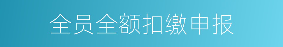 全员全额扣缴申报的同义词