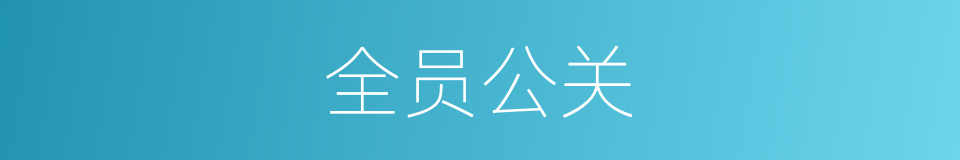 全员公关的同义词