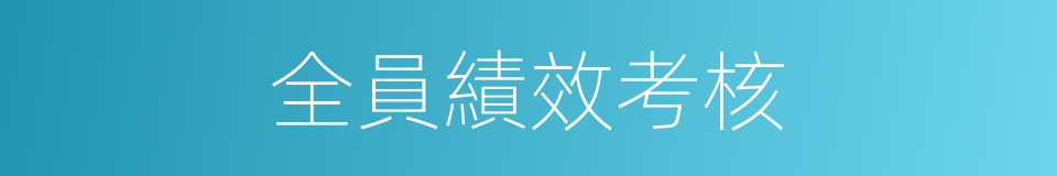 全員績效考核的同義詞