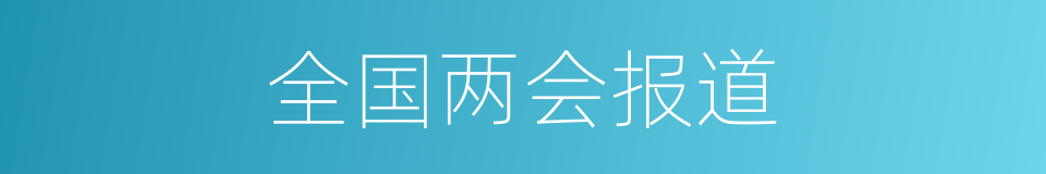 全国两会报道的同义词