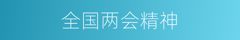 全国两会精神的同义词