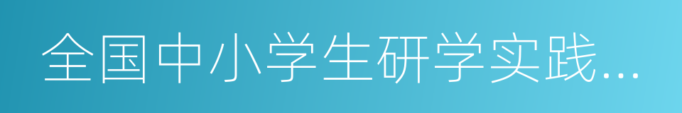 全国中小学生研学实践教育基地的同义词