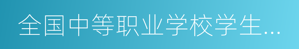 全国中等职业学校学生管理信息系统的同义词