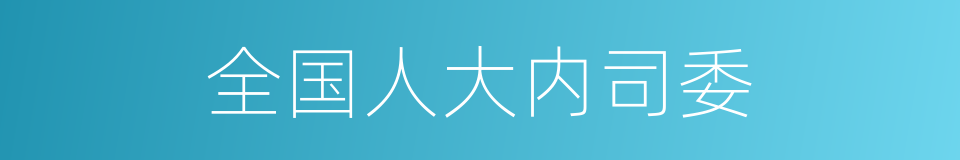 全国人大内司委的同义词