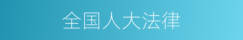 全国人大法律的同义词