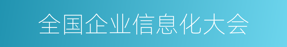 全国企业信息化大会的同义词