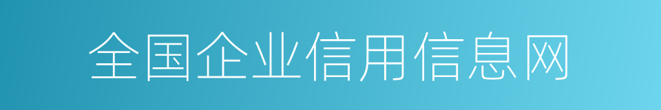 全国企业信用信息网的同义词