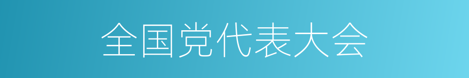 全国党代表大会的同义词