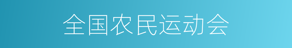 全国农民运动会的同义词