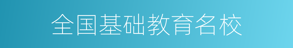 全国基础教育名校的同义词