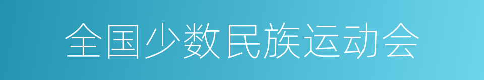 全国少数民族运动会的同义词