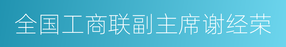 全国工商联副主席谢经荣的同义词