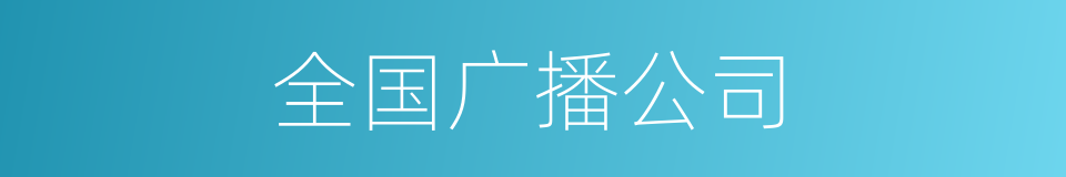 全国广播公司的同义词