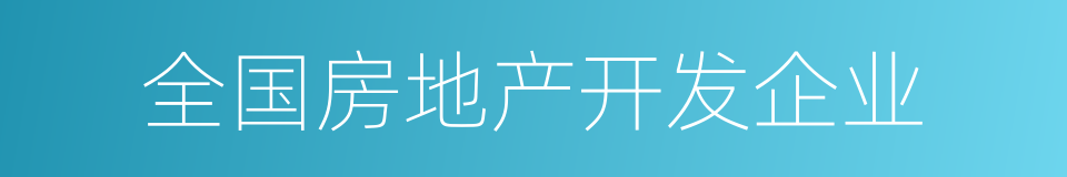 全国房地产开发企业的同义词