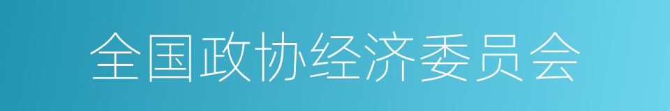 全国政协经济委员会的同义词