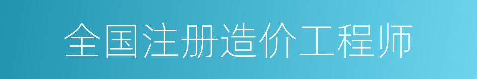 全国注册造价工程师的同义词