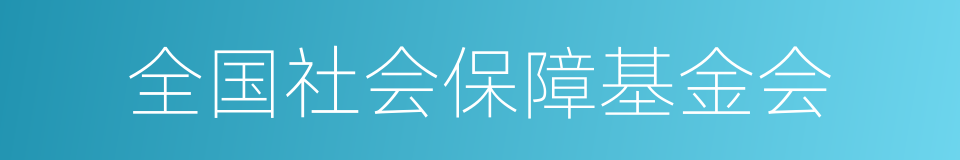 全国社会保障基金会的同义词