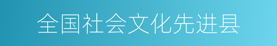 全国社会文化先进县的同义词