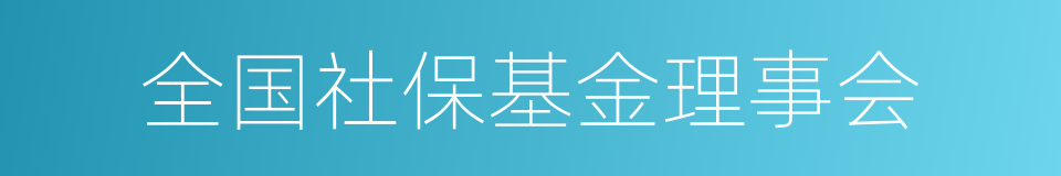 全国社保基金理事会的同义词